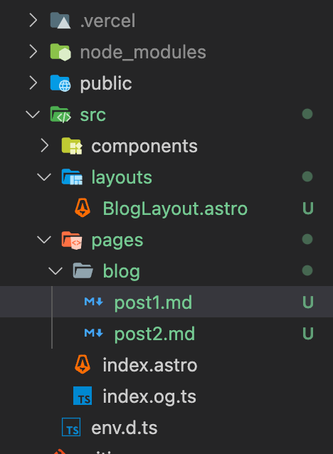 Simple Blog Directory Setup with Markdown Files