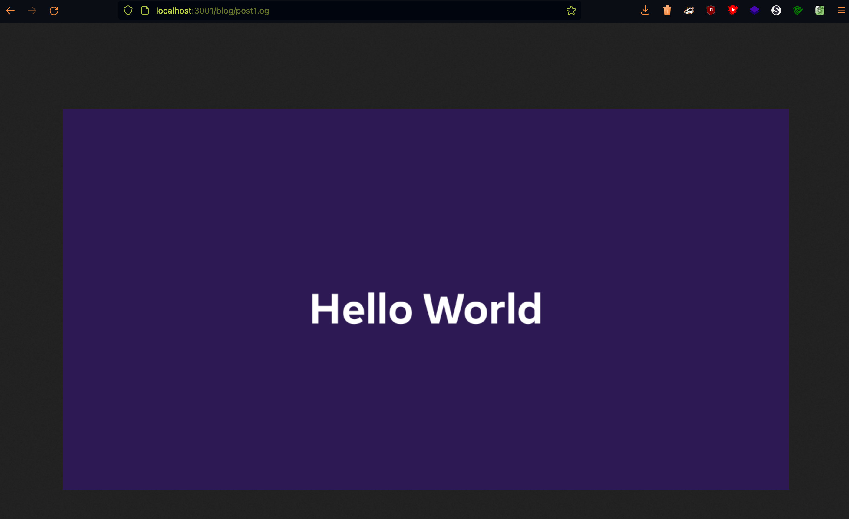 Dynamic OG image with Blog Post title