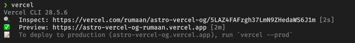 Deploy this using Vercel CLI